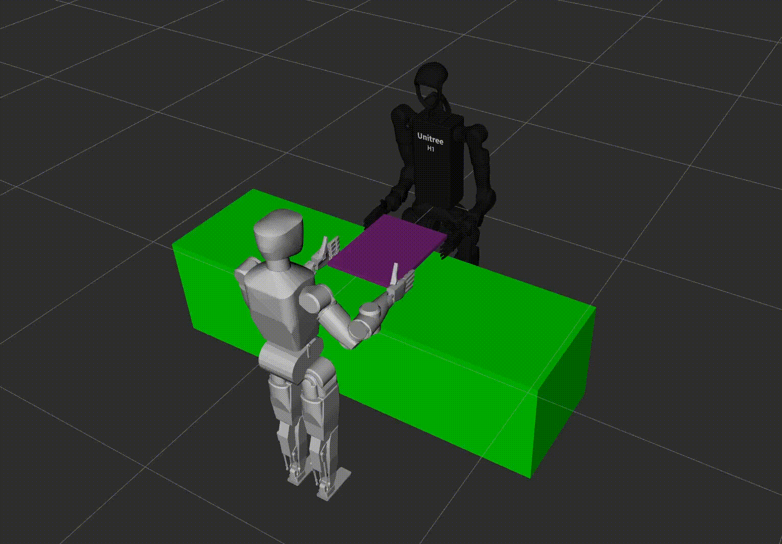 Humanoid dual-arm constrained transfer